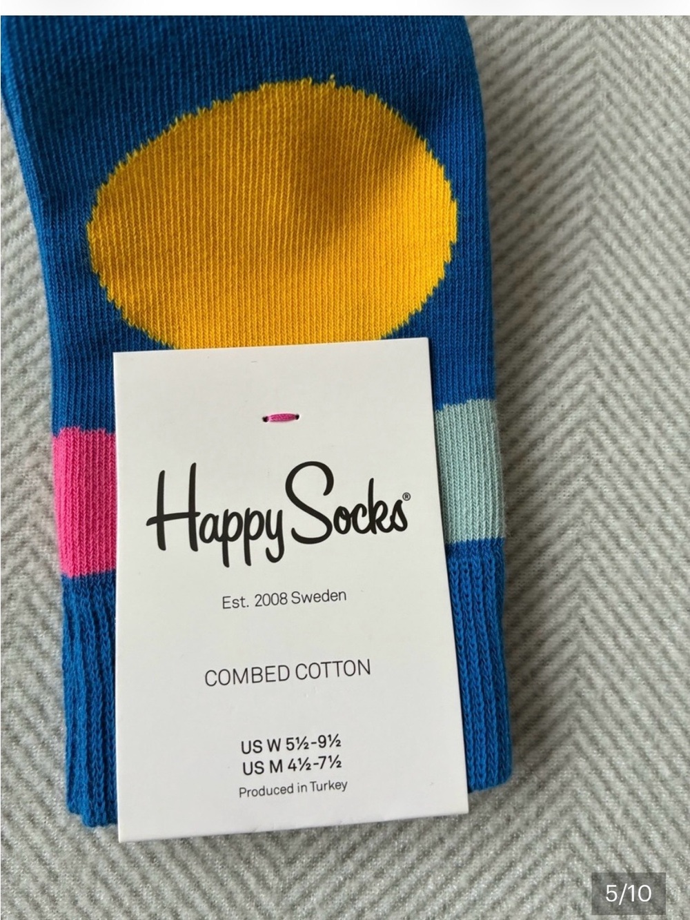 Happy Socks Colorful Polka Dot Crew Socks New With Tags